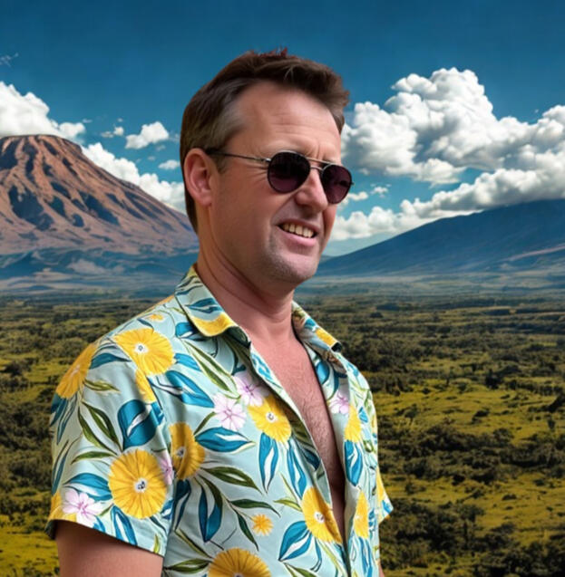 God Talks coach Andrew Dickson in rural Tanzania in the years he worked as an agricultural development project manager